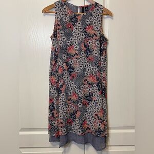 New Directions Pink Sleeveless Sheath Midi Dress